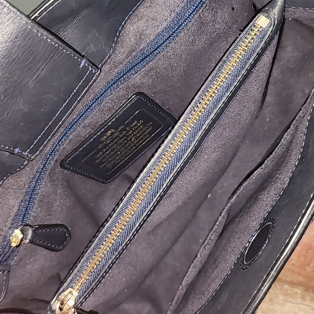 Python Snake Skin Inspired Navy Satchel Shoulder … - image 12